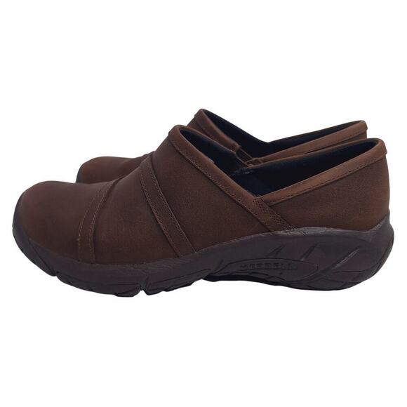 MERRELL Women's Encore Moc 4 Slip On Shoes Bracken Brown 7.5 Leather J001436 - Picture 1 of 9